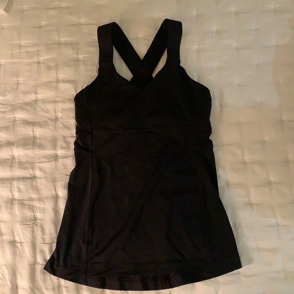 LULULEMON black tank . Size 2.